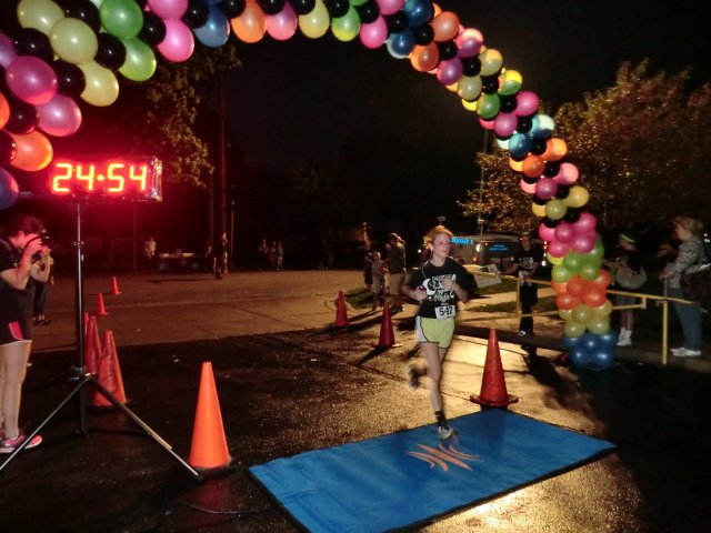 Finish line of the inaugural MSW Light Up the Night 5k.