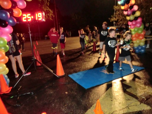 Finish line of the inaugural MSW Light Up the Night 5k.