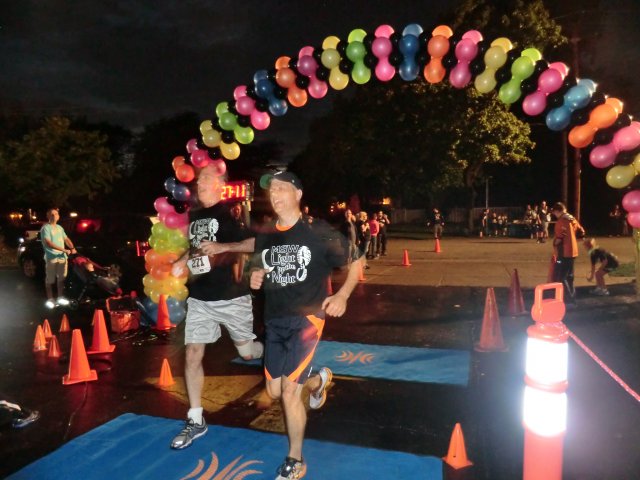 Finish line of the inaugural MSW Light Up the Night 5k