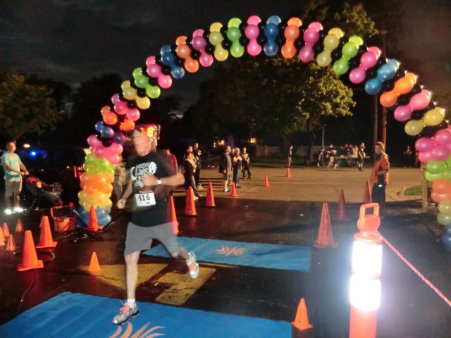 Finish line of the inaugural MSW Light Up the Night 5k
