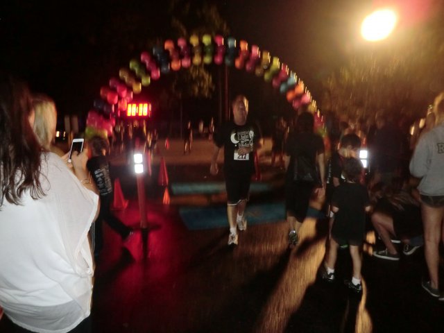 Finish line of the inaugural MSW Light Up the Night 5k