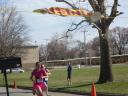 A finish area scene as it happened in Hammond at the 10k/5k Charity Run.
