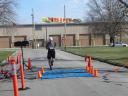 A finish area scene as it happened in Hammond at the 10k/5k Charity Run.