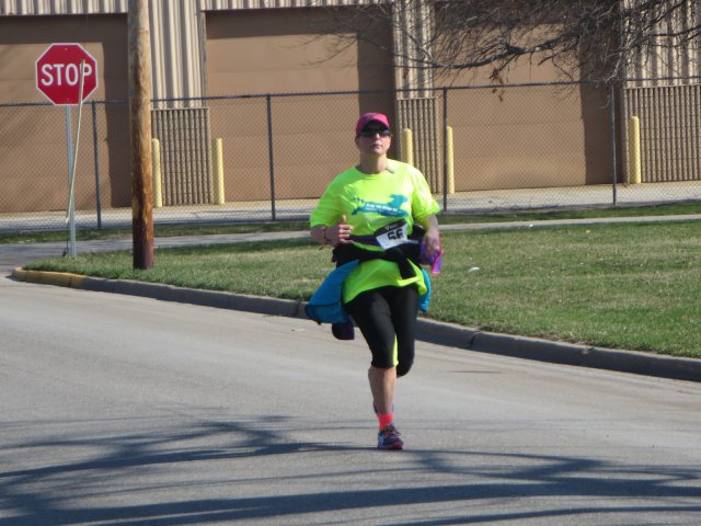 A finish area scene as it happened in Hammond at the 10k/5k Charity Run.