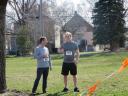 A finish area scene as it happened in Hammond at the 10k/5k Charity Run.