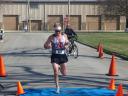 A finish area scene as it happened in Hammond at the 10k/5k Charity Run.