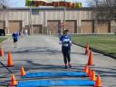 A finish area scene as it happened in Hammond at the 10k/5k Charity Run.