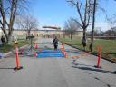 A finish area scene as it happened in Hammond at the 10k/5k Charity Run.