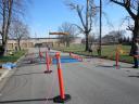 A finish area scene as it happened in Hammond at the 10k/5k Charity Run.