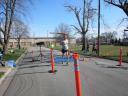 A finish area scene as it happened in Hammond at the 10k/5k Charity Run.