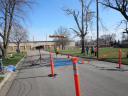 A finish area scene as it happened in Hammond at the 10k/5k Charity Run.