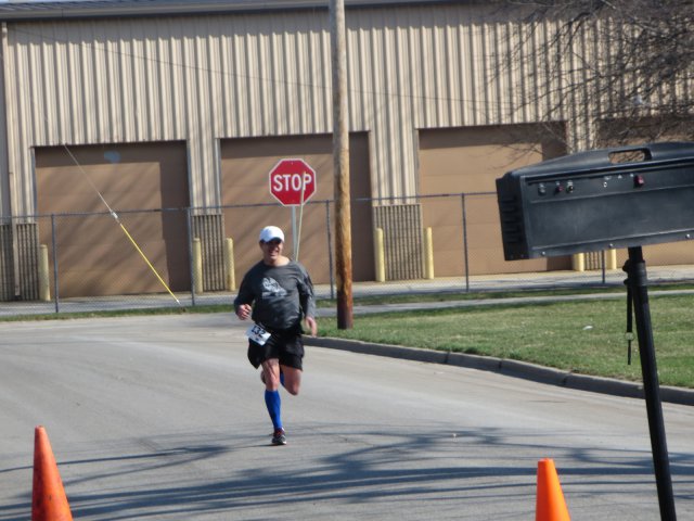 A finish area scene as it happened in Hammond at the 10k/5k Charity Run.