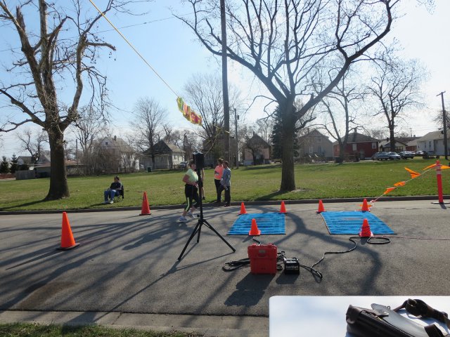 A finish area scene as it happened in Hammond at the 10k/5k Charity Run.