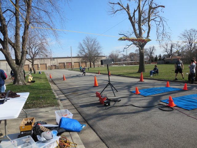 A finish area scene as it happened in Hammond at the 10k/5k Charity Run.