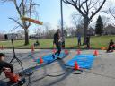 A finish area scene as it happened in Hammond at the 10k/5k Charity Run.