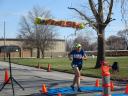 A finish area scene as it happened in Hammond at the 10k/5k Charity Run.