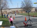 A finish area scene as it happened in Hammond at the 10k/5k Charity Run.