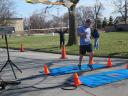 A finish area scene as it happened in Hammond at the 10k/5k Charity Run.