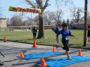 A finish area scene as it happened in Hammond at the 10k/5k Charity Run.