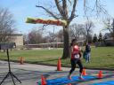 A finish area scene as it happened in Hammond at the 10k/5k Charity Run.