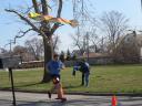 A finish area scene as it happened in Hammond at the 10k/5k Charity Run.