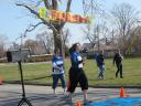A finish area scene as it happened in Hammond at the 10k/5k Charity Run.