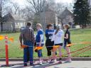 A finish area scene as it happened in Hammond at the 10k/5k Charity Run.