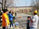A finish area scene as it happened in Hammond at the 10k/5k Charity Run.