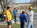 A finish area scene as it happened in Hammond at the 10k/5k Charity Run.