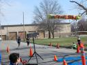 A finish area scene as it happened in Hammond at the 10k/5k Charity Run.