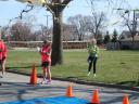 A finish area scene as it happened in Hammond at the 10k/5k Charity Run.