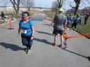 A finish area scene as it happened in Hammond at the 10k/5k Charity Run.