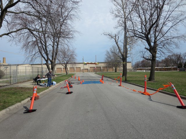 A finish area scene as it happened in Hammond at the 10k/5k Charity Run.