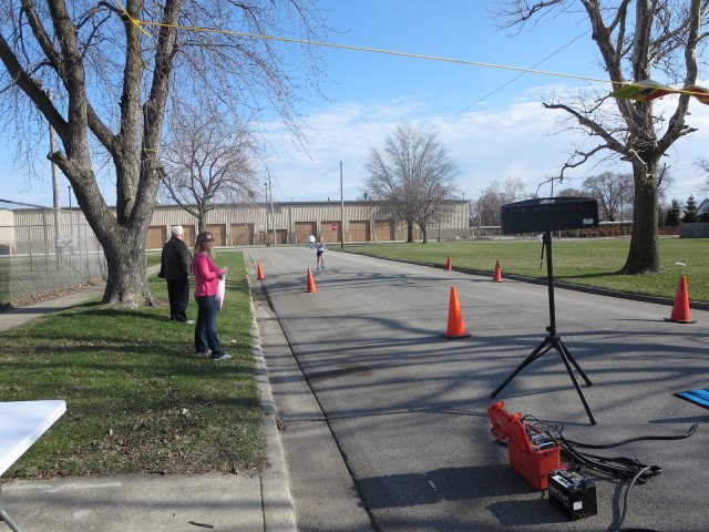 A finish area scene as it happened in Hammond at the 10k/5k Charity Run.