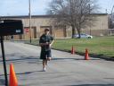 A finish area scene as it happened in Hammond at the 10k/5k Charity Run.