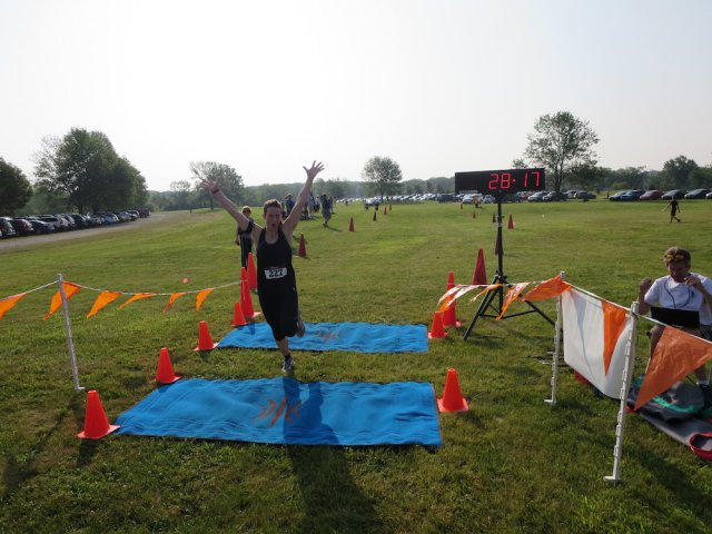 Among the first finishers of the Run Dirty 5K