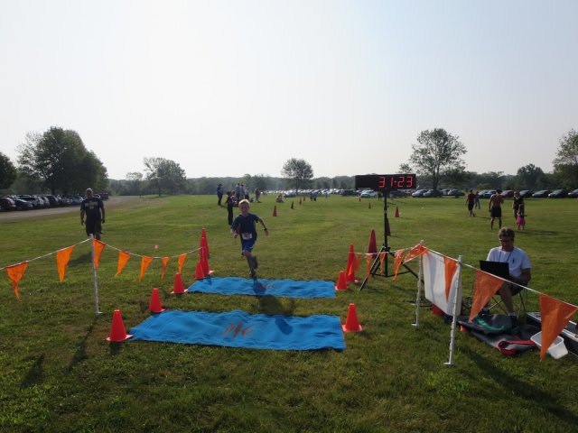 Among the first finishers of the Run Dirty 5K