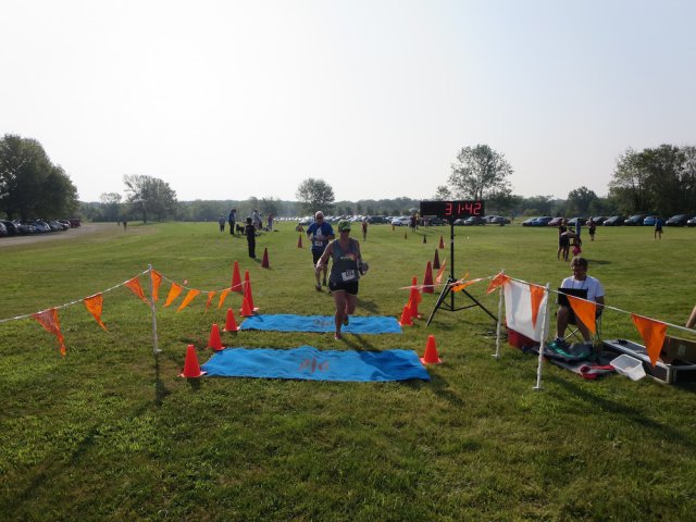 Among the first finishers of the Run Dirty 5K