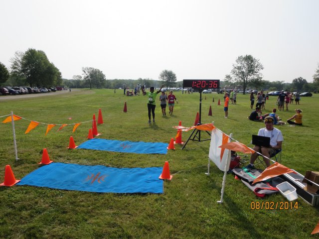 Another happy scene at the Run Dirty finish (Ignore the date-stamp; it's wrong!)
