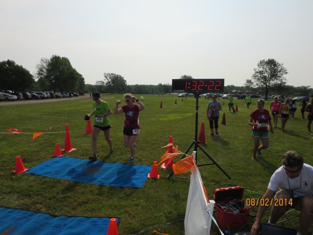 Another happy scene at the Run Dirty finish (Ignore the date-stamp; it's wrong!)