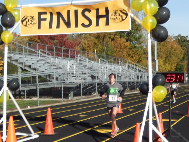 Finish Area of the Tiger Tear 5k : Sunday October 19, 2014