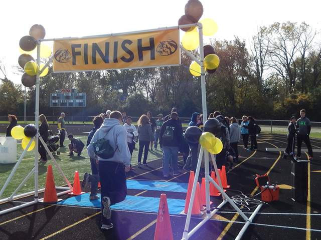 Finish Area of the Tiger Tear 5k : Sunday October 19, 2014