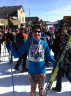 Birkebeiner Finish on Main St, Hayward : Billy with 1st-Time Finishers Medal