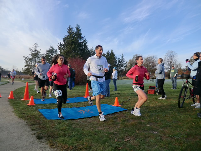 Marathoners at the 2.6-Mile Checkpoint : Saturday October 22nd, 2011