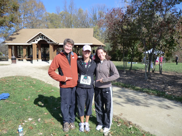 Shiny Happy Runners at the Finish : Saturday October 22nd, 2011