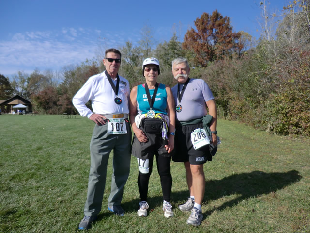 Shiny Happy Runners at the Finish : Saturday October 22nd, 2011