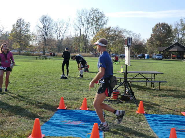 Shiny Happy Runners at the Finish : Saturday October 22nd, 2011
