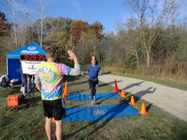 Shiny Happy Runners at the Finish : Saturday October 22nd, 2011