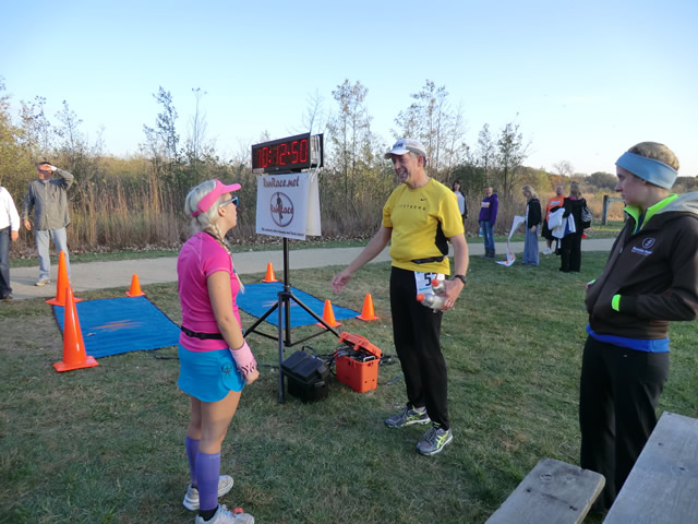 Shiny Happy Runners at the Finish : Saturday October 22nd, 2011