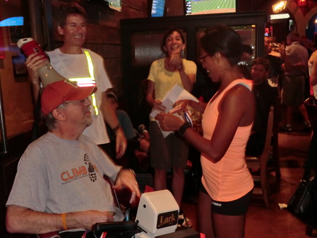 Wednesday August 1st 2012 : Action from the  Chicago Full Moon Run Post-Race Party